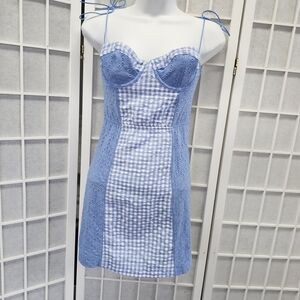 Urban Outfitters Blue Eyelet Top